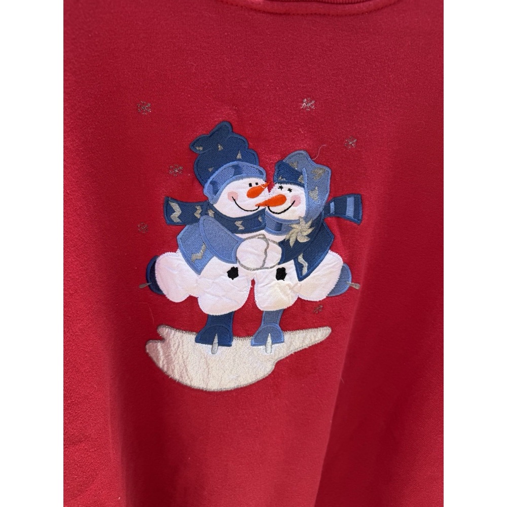 Vintage Christmas Holiday Sweatshirt Red Great American Lakes & Timbers Size XXL